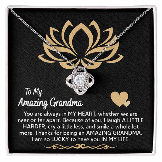 Tribute to Grandma - Love Knot Necklace - Real Rad Boutique