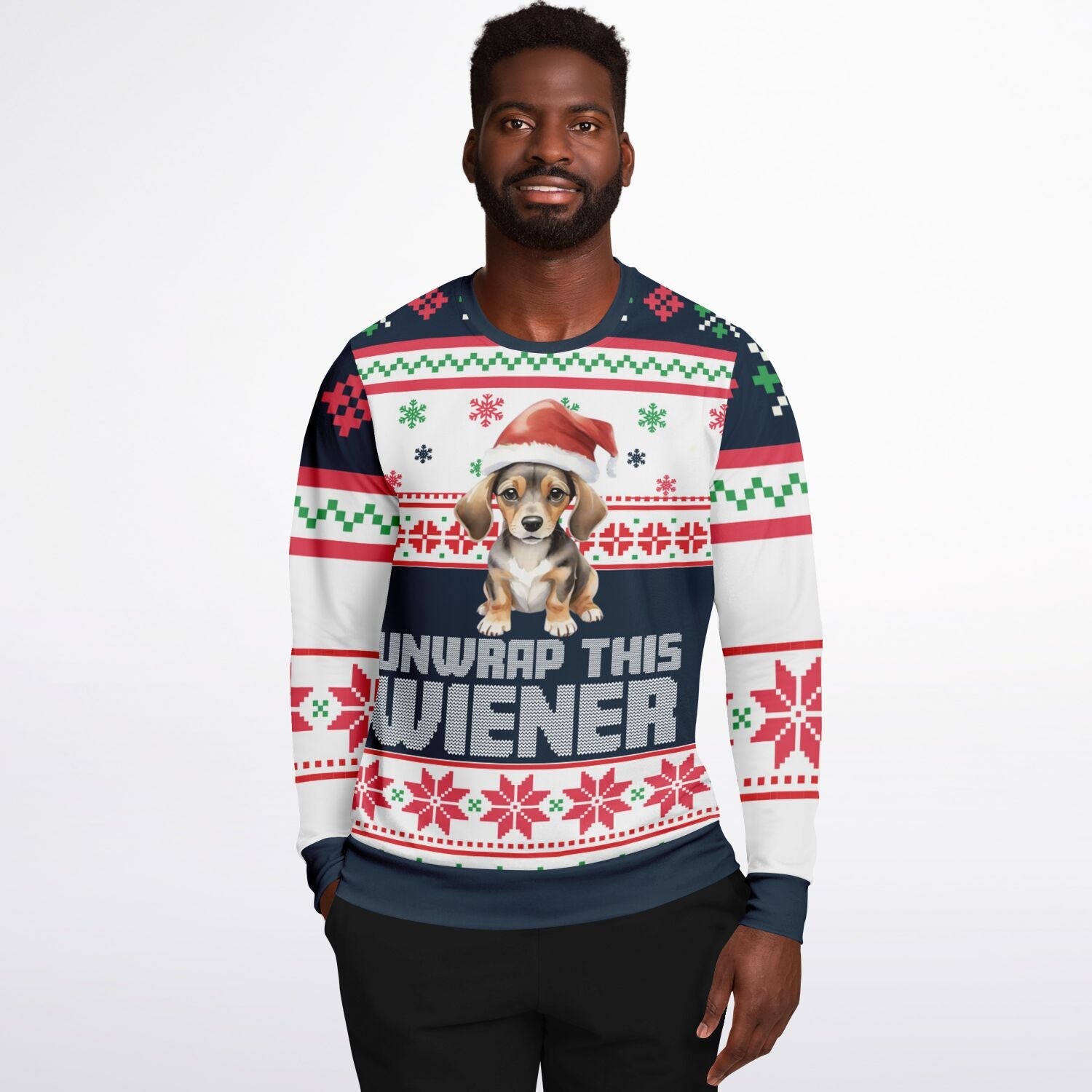 Unwrap This Wiener Christmas Sweater - Real Rad Boutique