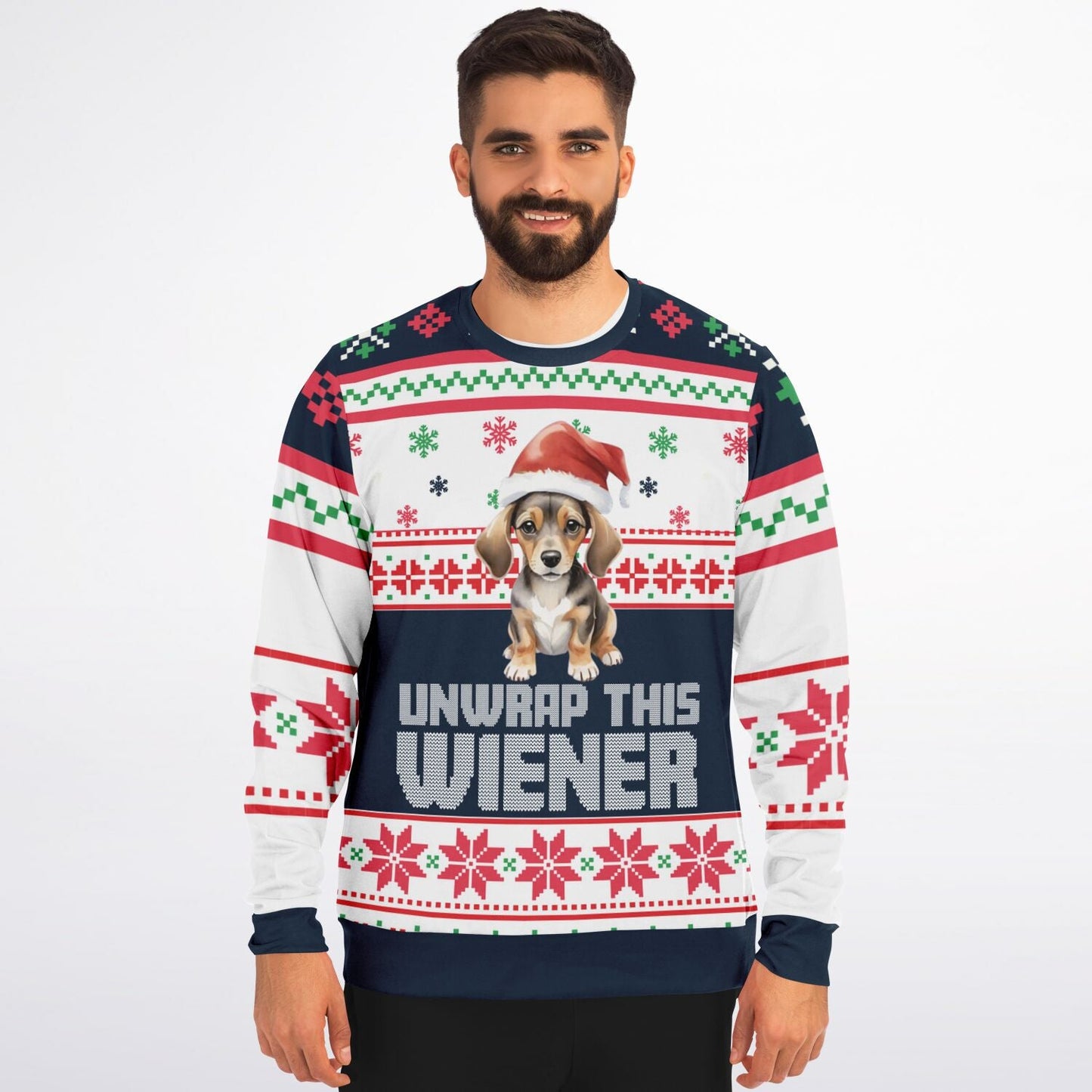 Unwrap This Wiener Christmas Sweater - Real Rad Boutique