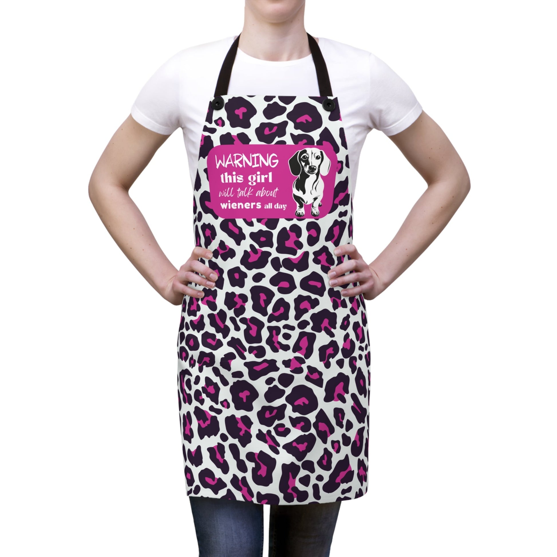 Warning: This Girl Will Talk About Wieners All Day - Apron - Real Rad Boutique