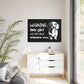 Warning: This Girl Will Talk About Wieners All Day - Matte Canvas, Black Frame - Real Rad Boutique