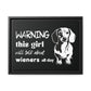 Warning: This Girl Will Talk About Wieners All Day - Matte Canvas, Black Frame - Real Rad Boutique