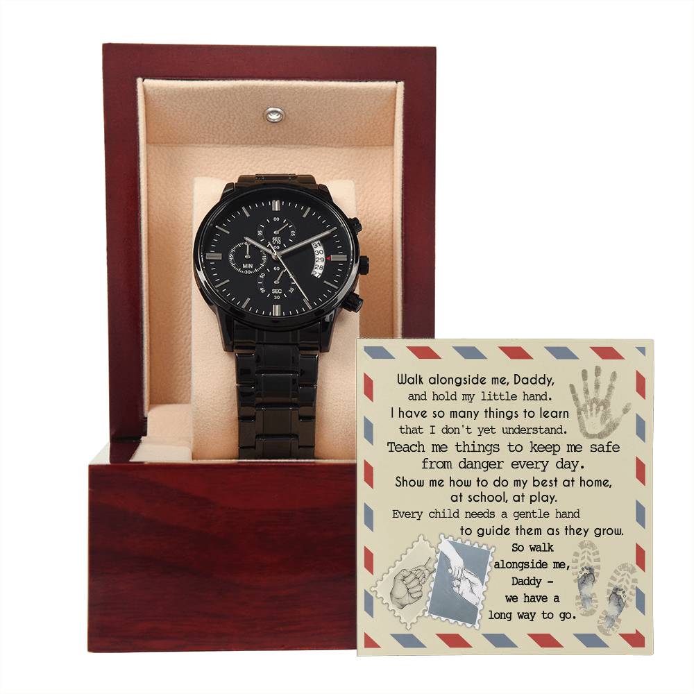 We Have A Long Way To Go - Black Chronograph Watch - Real Rad Boutique