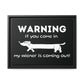 Wiener Alert - Matte Canvas, Black Frame - Real Rad Boutique