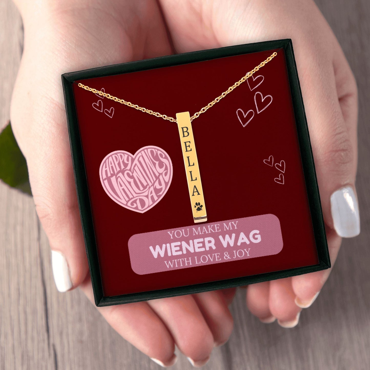 Wiener Joy - Dachshund Valentine Necklace | Gift for Her - Real Rad Boutique