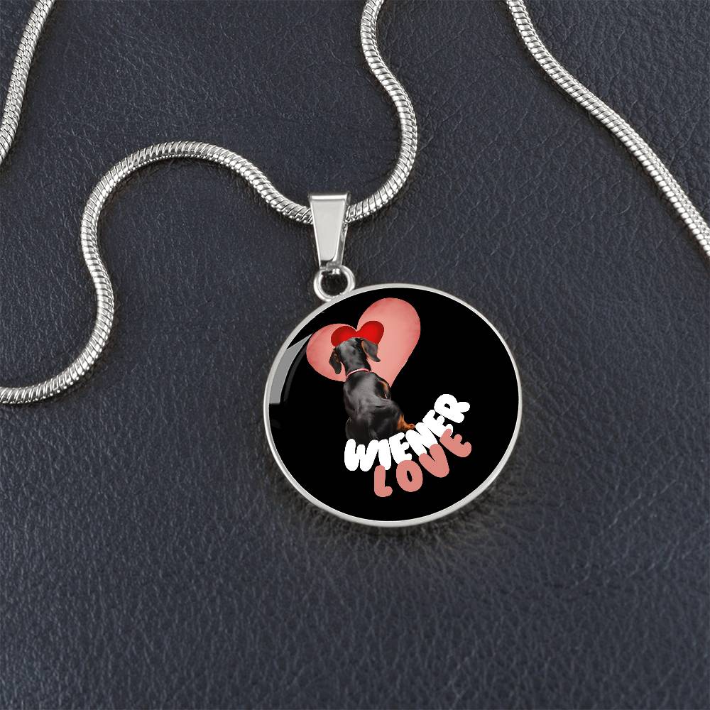 Wiener Love - Circle Pendant - Real Rad Boutique