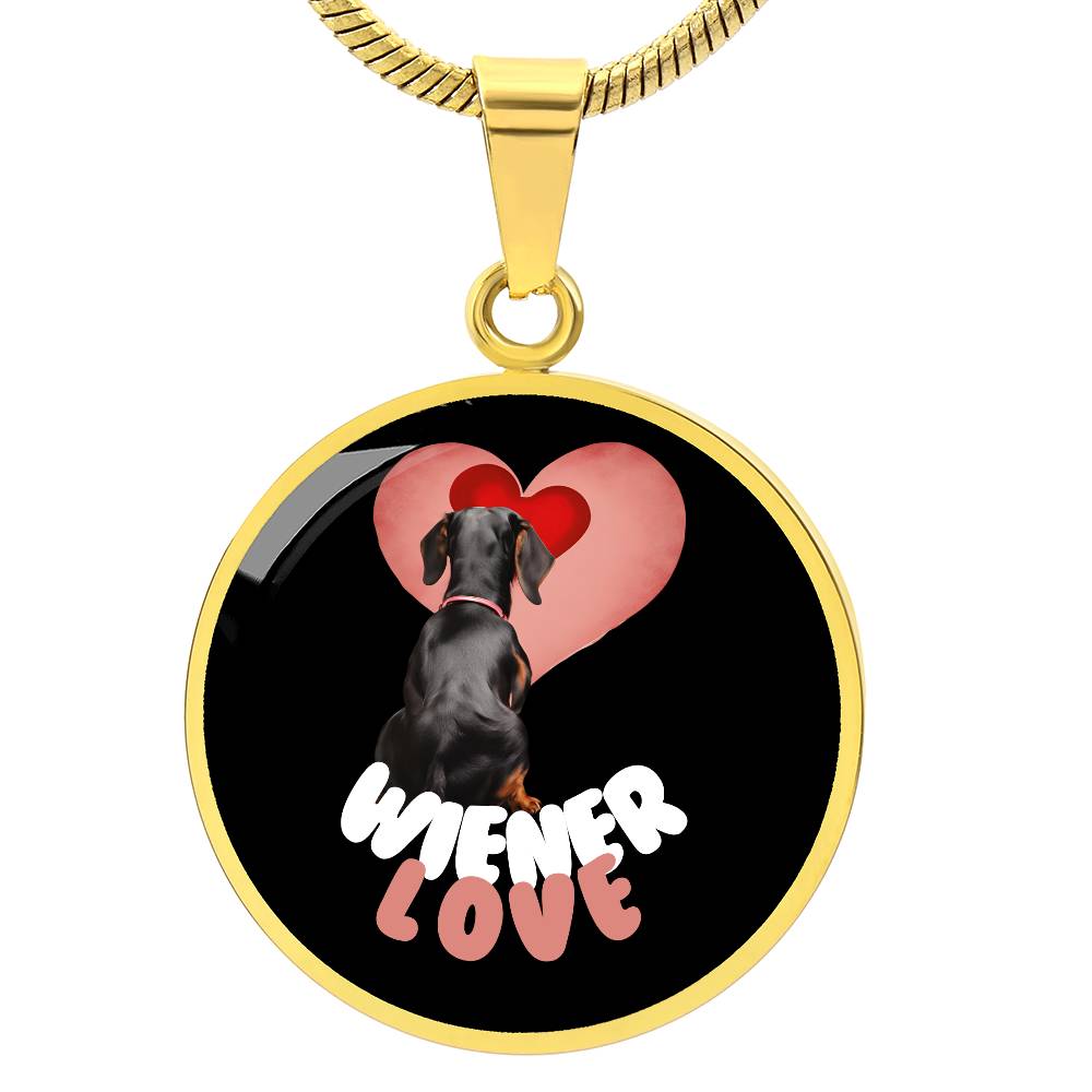 Wiener Love - Circle Pendant - Real Rad Boutique