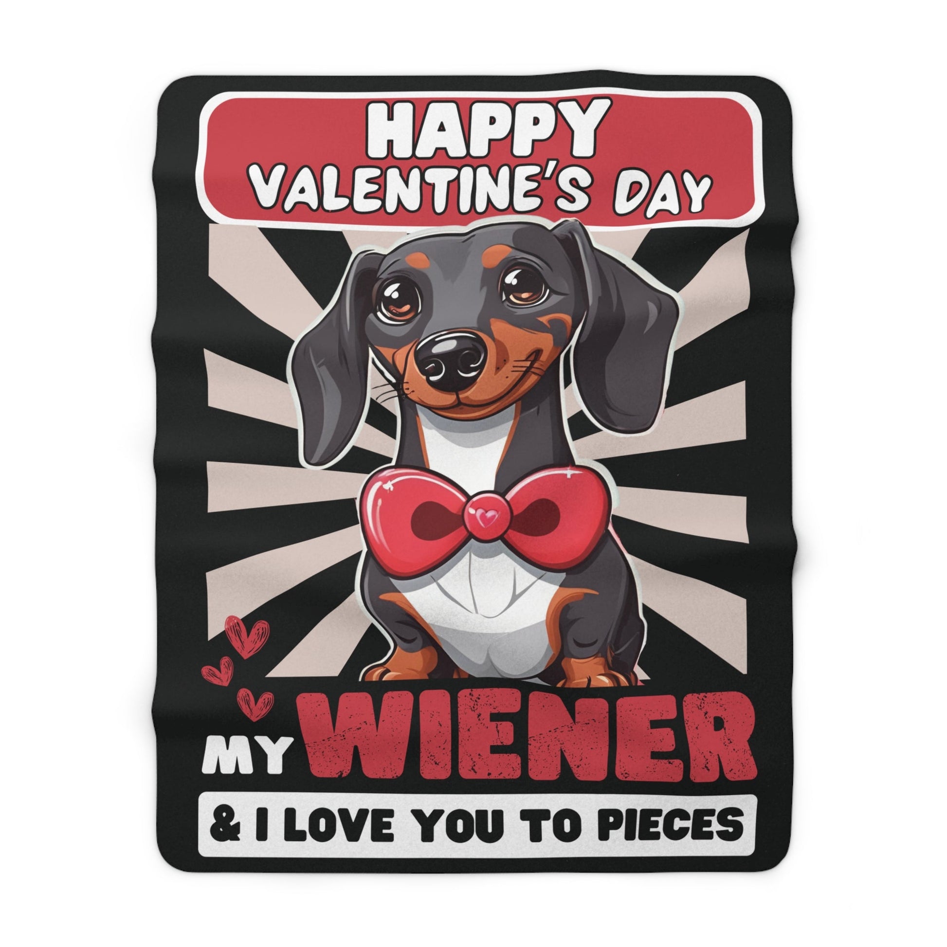 Wiener Love - Sherpa Fleece Blanket - Real Rad Boutique