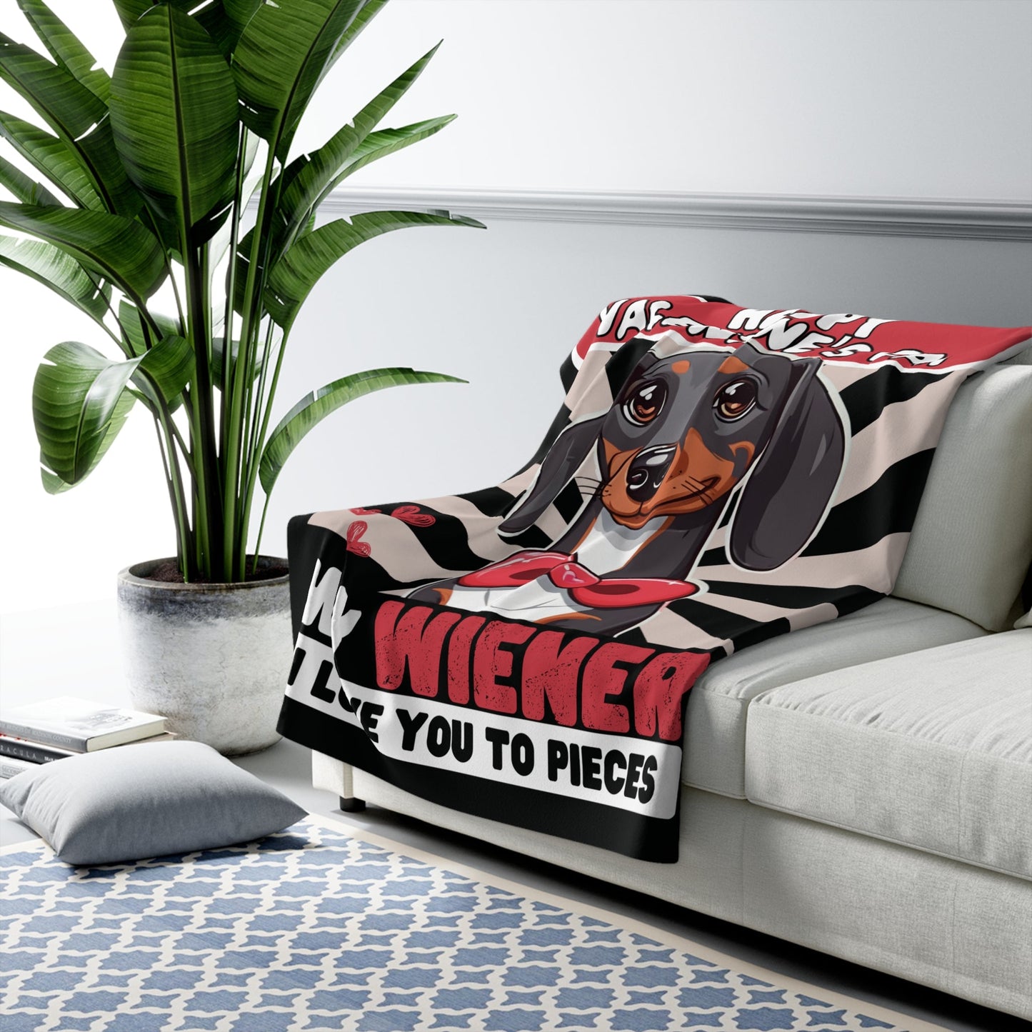 Wiener Love - Sherpa Fleece Blanket - Real Rad Boutique