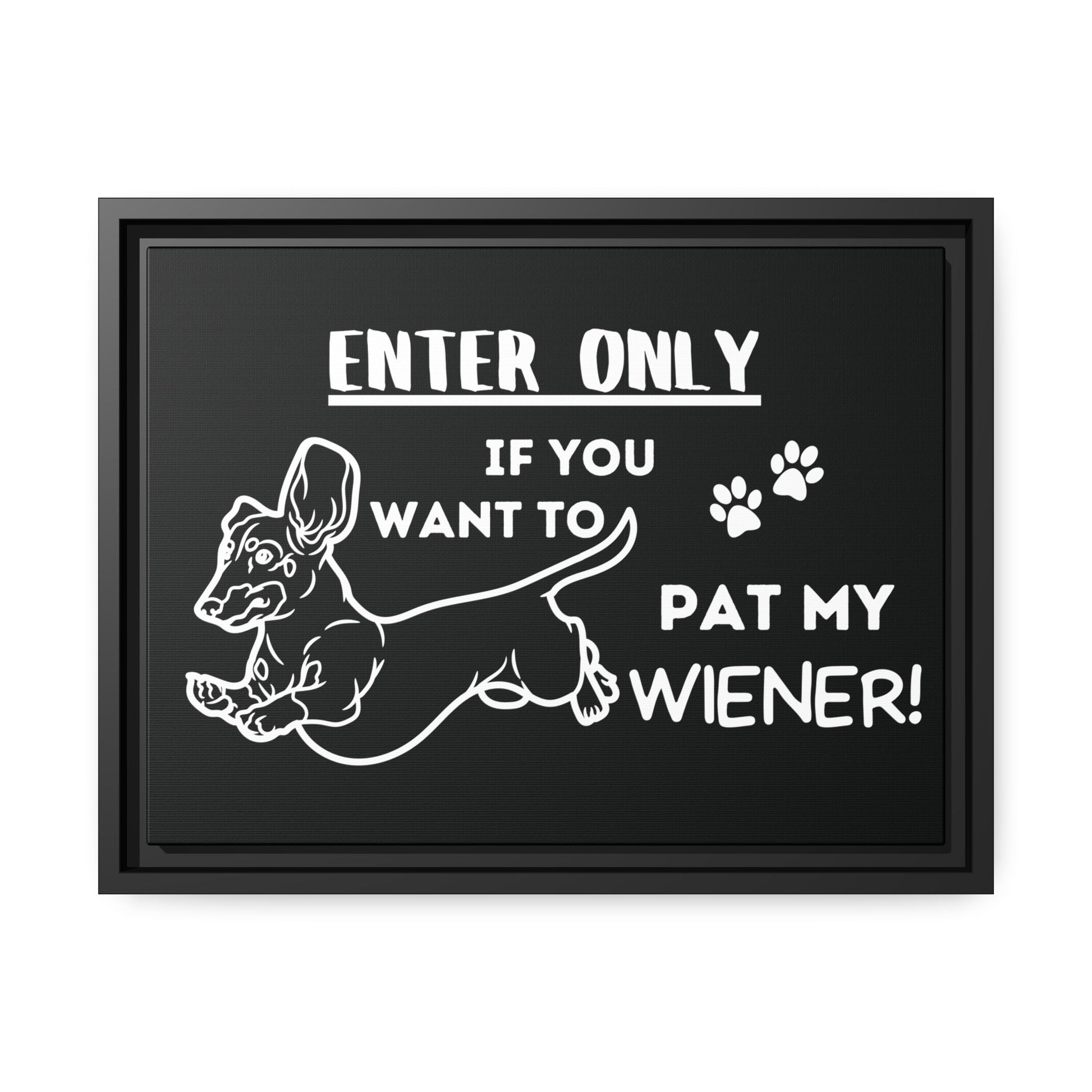 Wiener Lovers Welcome - Matte Canvas, Black Frame - Real Rad Boutique