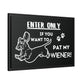 Wiener Lovers Welcome - Matte Canvas, Black Frame - Real Rad Boutique