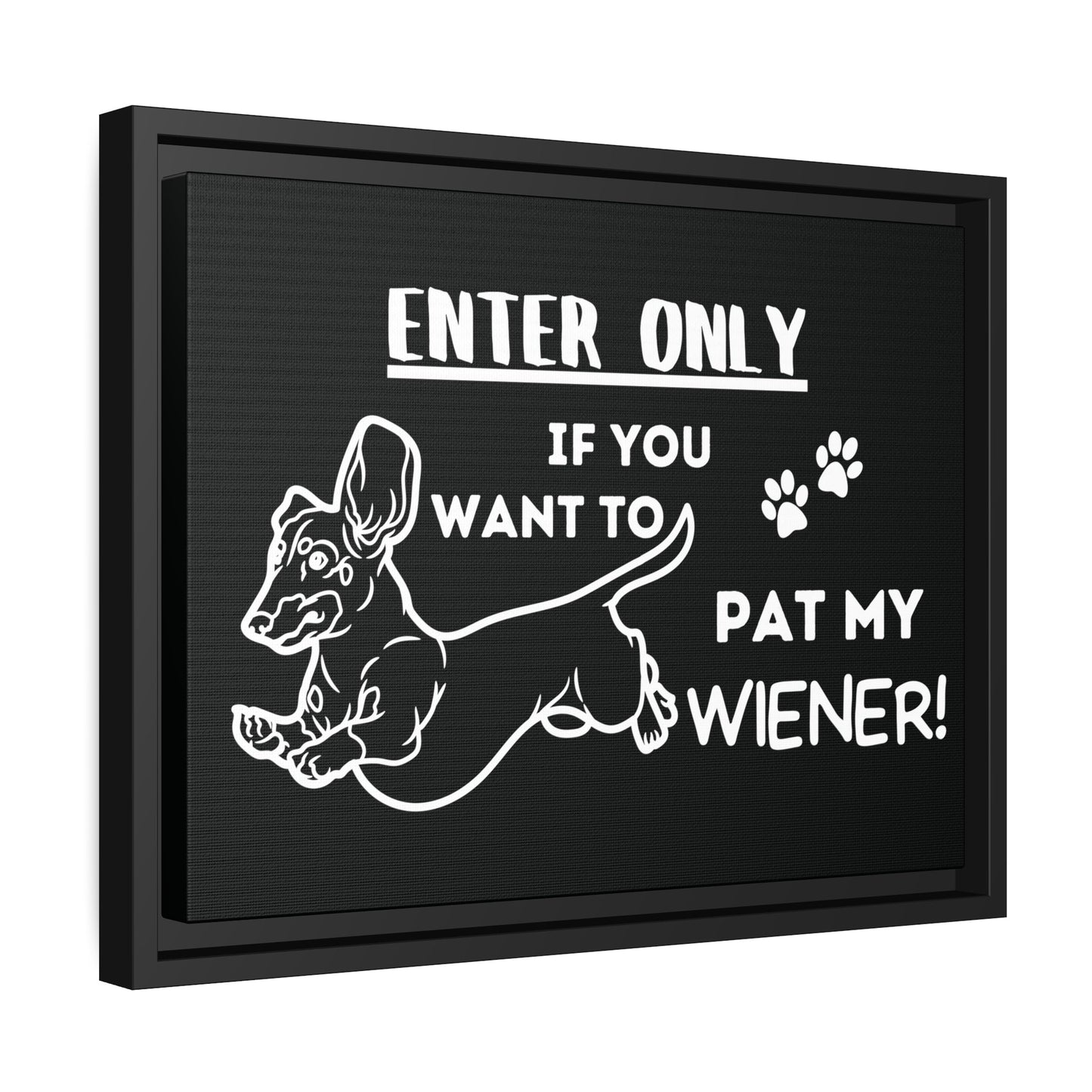 Wiener Lovers Welcome - Matte Canvas, Black Frame - Real Rad Boutique