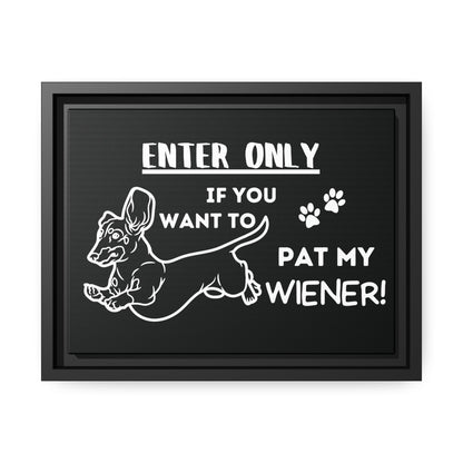 Wiener Lovers Welcome - Matte Canvas, Black Frame - Real Rad Boutique