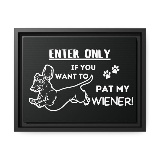 Wiener Lovers Welcome - Matte Canvas, Black Frame - Real Rad Boutique