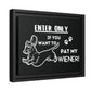 Wiener Lovers Welcome - Matte Canvas, Black Frame - Real Rad Boutique