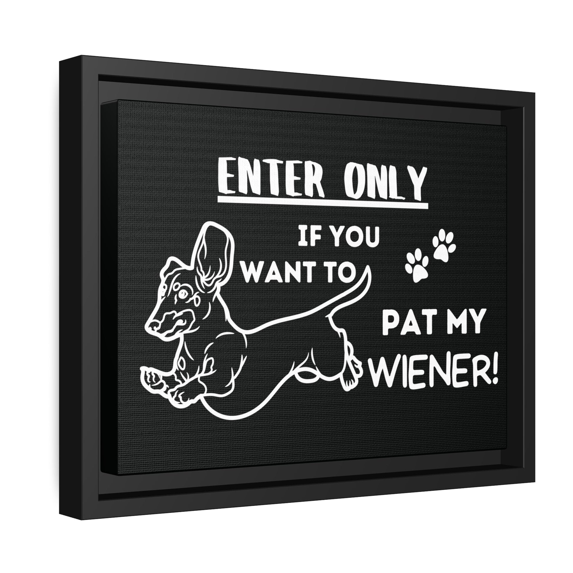 Wiener Lovers Welcome - Matte Canvas, Black Frame - Real Rad Boutique