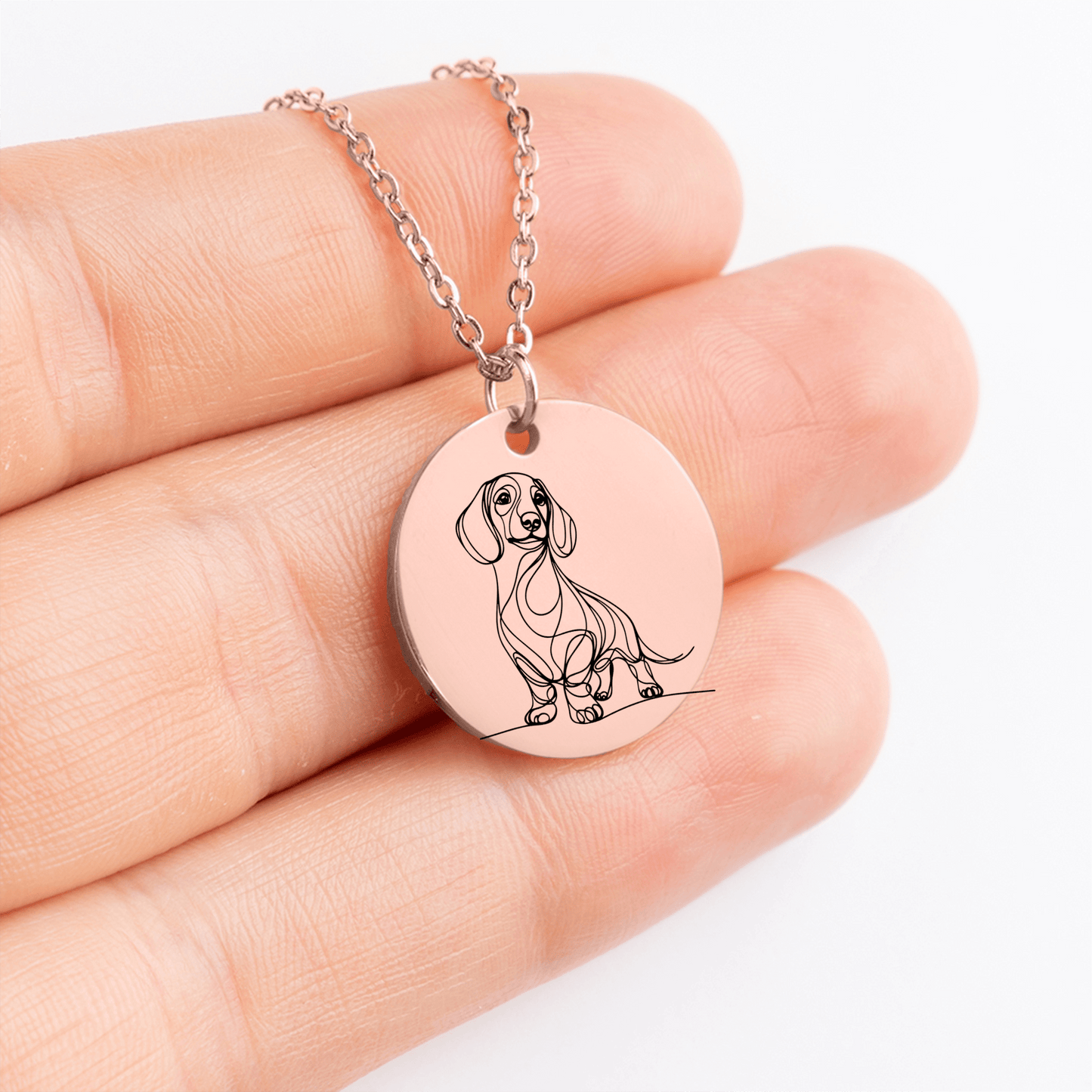 Wiener Obsessed Bestie - Dachshund Valentine Necklace | Gift for Her - Real Rad Boutique