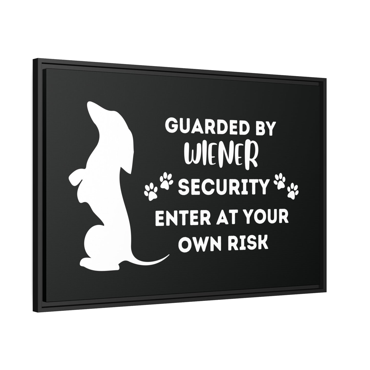 Wiener Security - Matte Canvas, Black Frame - Real Rad Boutique