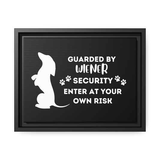 Wiener Security - Matte Canvas, Black Frame - Real Rad Boutique