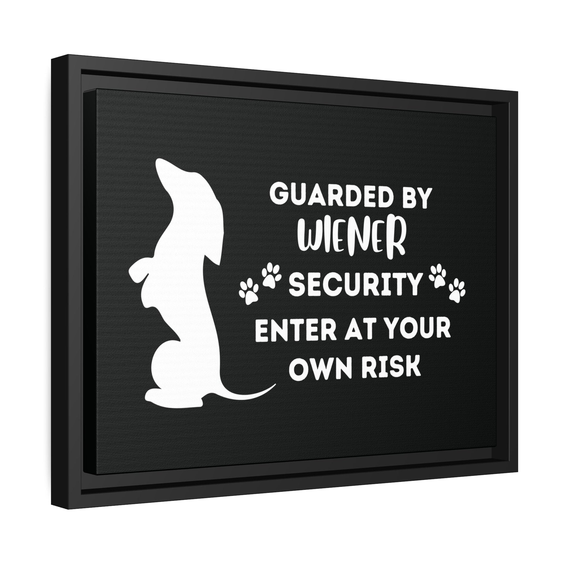 Wiener Security - Matte Canvas, Black Frame - Real Rad Boutique