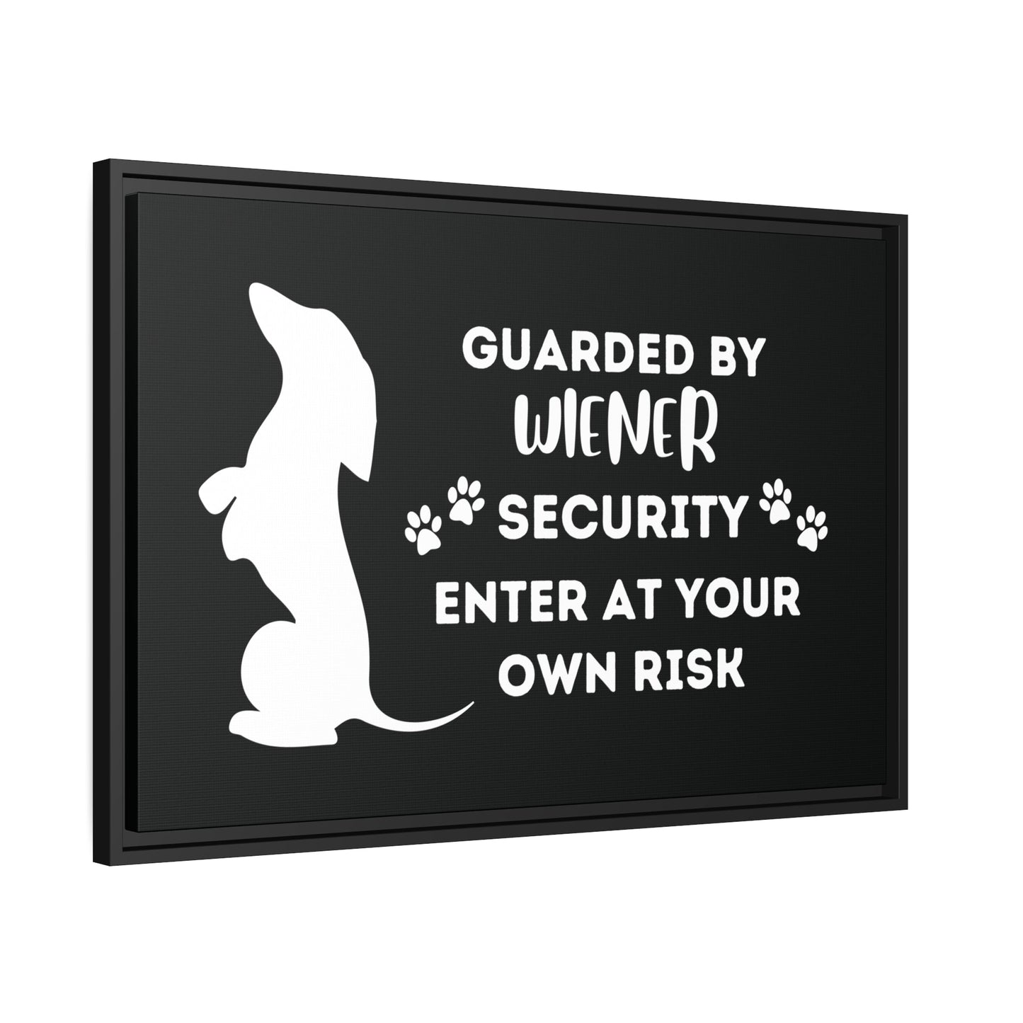 Wiener Security - Matte Canvas, Black Frame - Real Rad Boutique