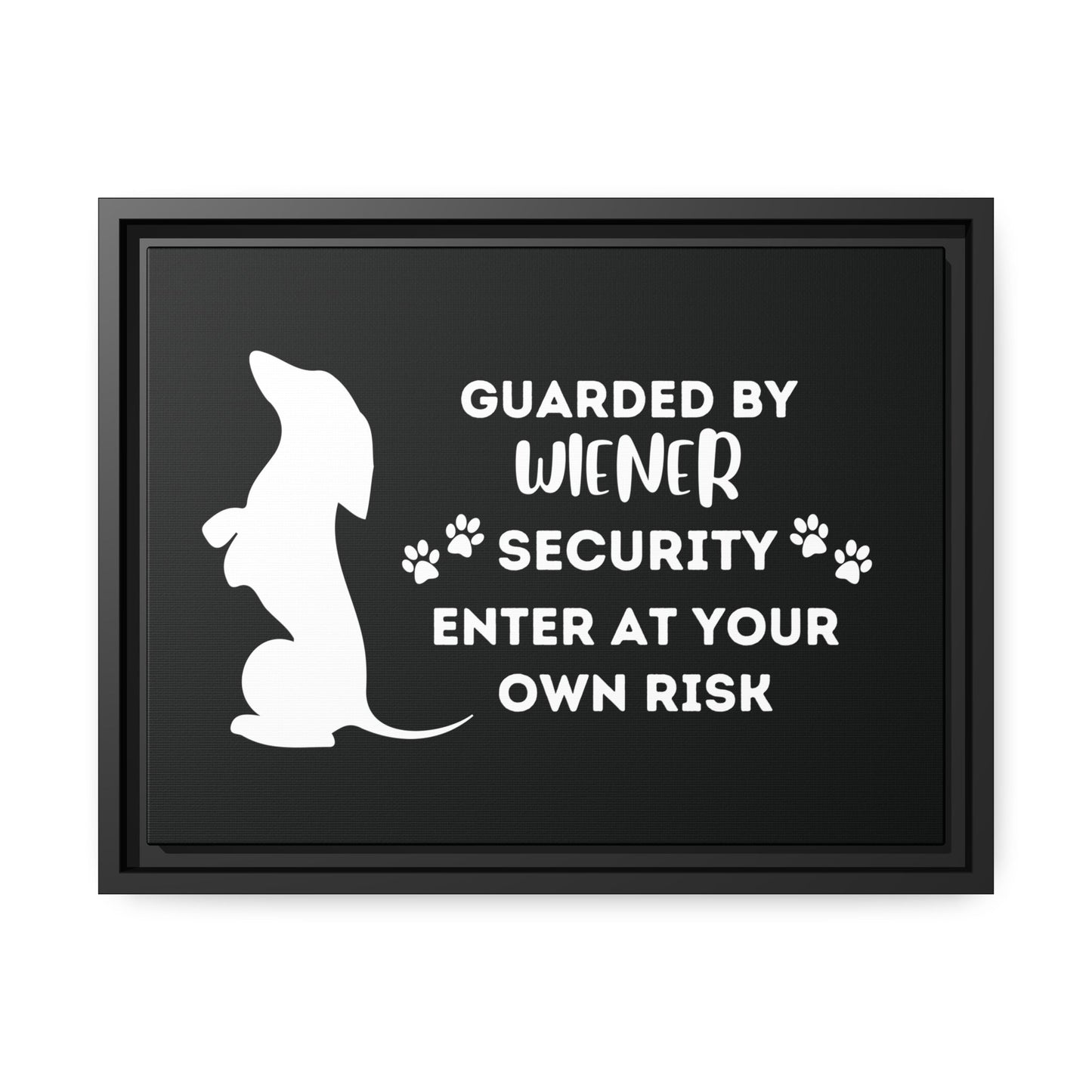 Wiener Security - Matte Canvas, Black Frame - Real Rad Boutique