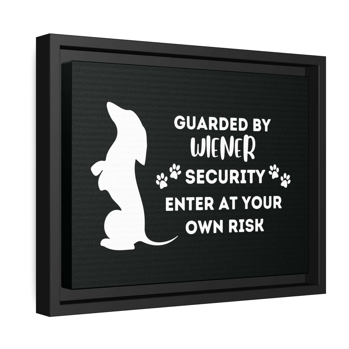 Wiener Security - Matte Canvas, Black Frame - Real Rad Boutique