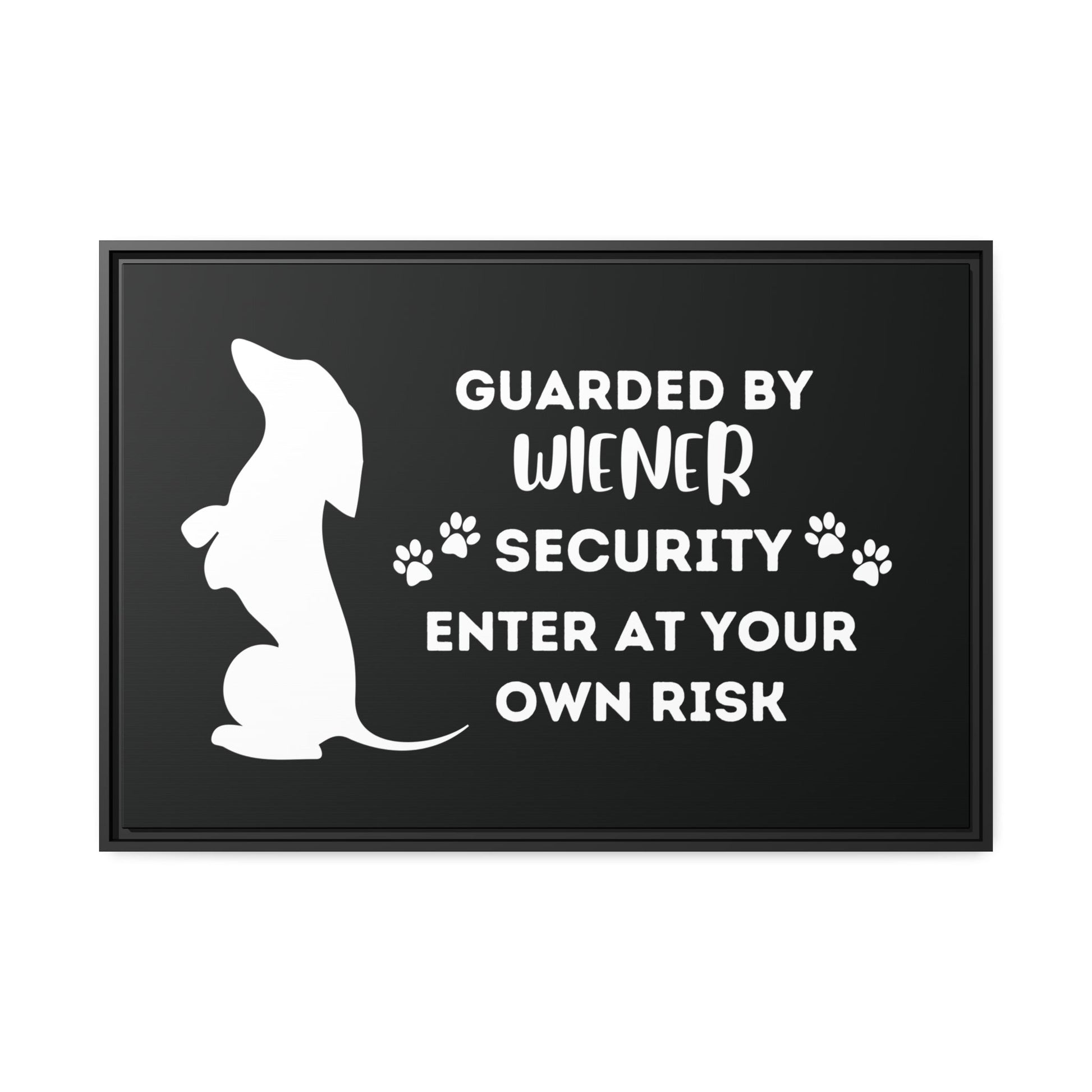 Wiener Security - Matte Canvas, Black Frame - Real Rad Boutique