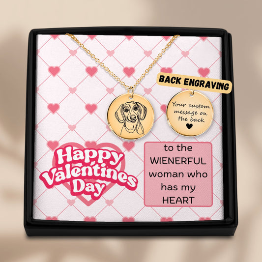 Wienerful Woman - Dachshund Valentine Necklace | Gift for Her - Real Rad Boutique