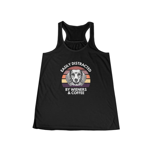 Wieners and Wine - Women's Flowy Racerback Tank - Real Rad Boutique