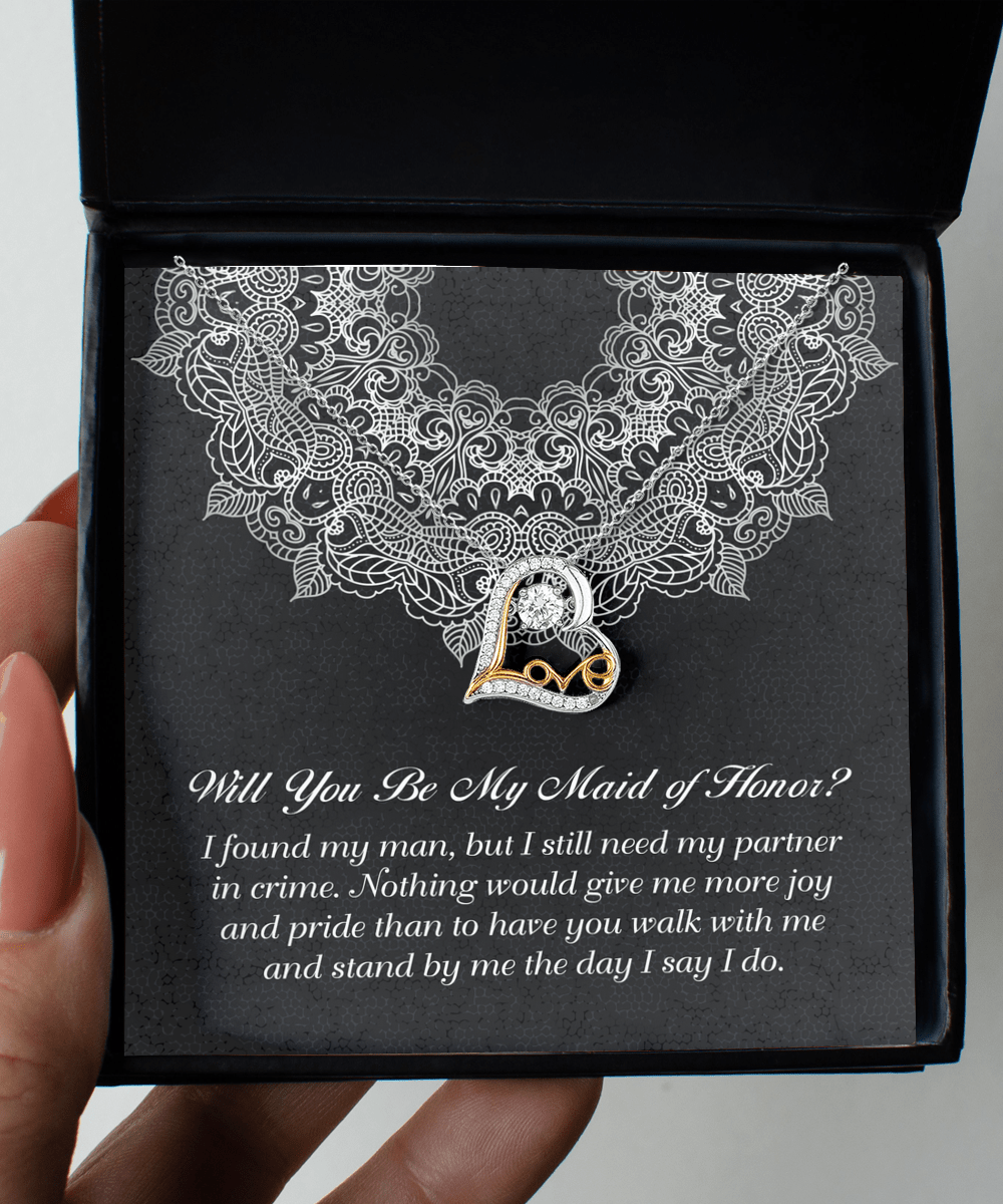 Will You Be My Maid of Honor? - Love Dancing Necklace - Real Rad Boutique