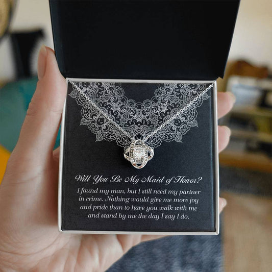 Will You Be My Maid of Honor? - Love Knot Necklace - Real Rad Boutique