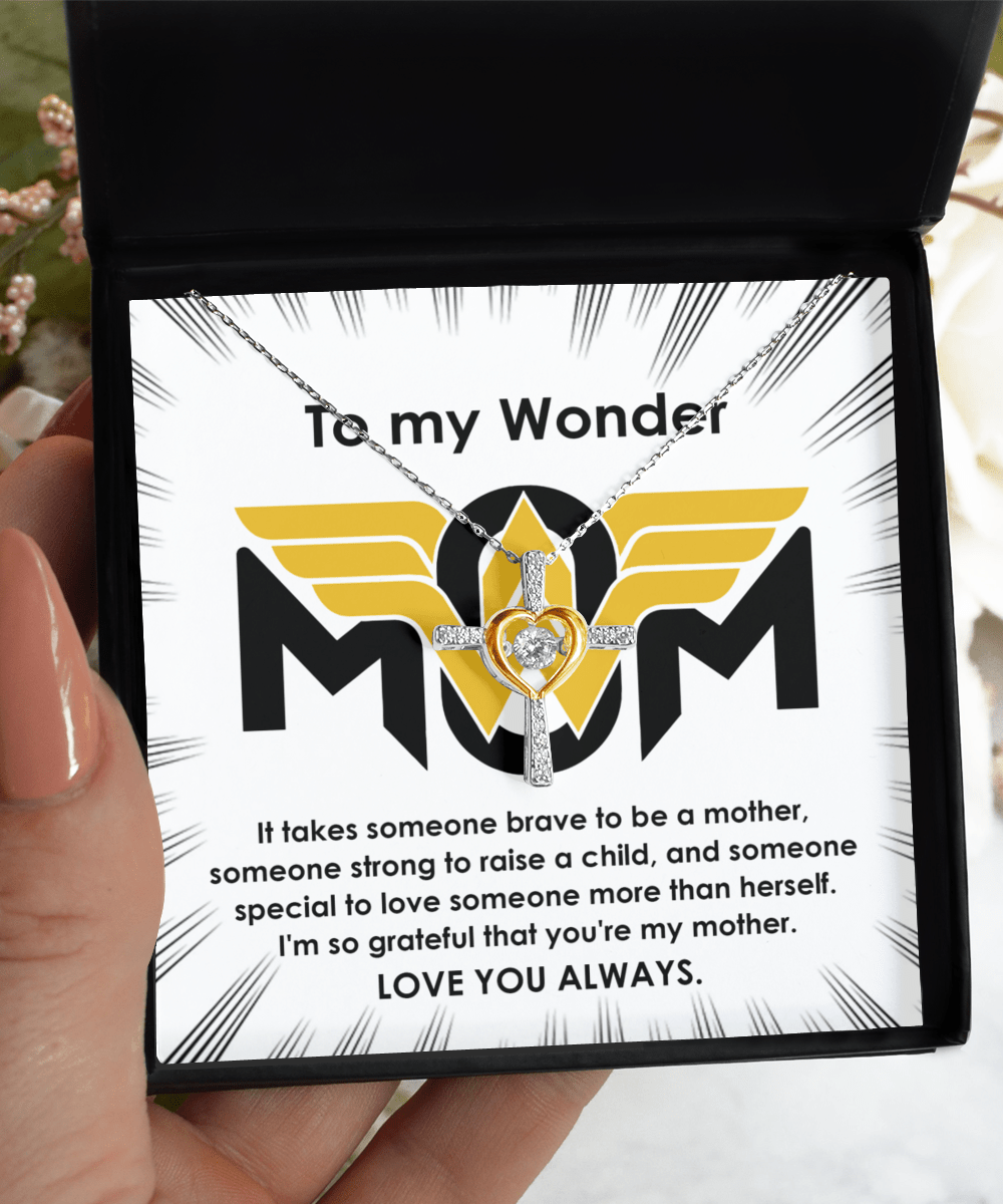 Wonder Mom - Love Cross Necklace - Real Rad Boutique