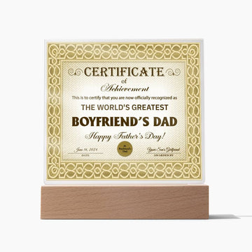 World's Greatest Boyfriend's Dad - Acrylic Square Plaque - Real Rad Boutique