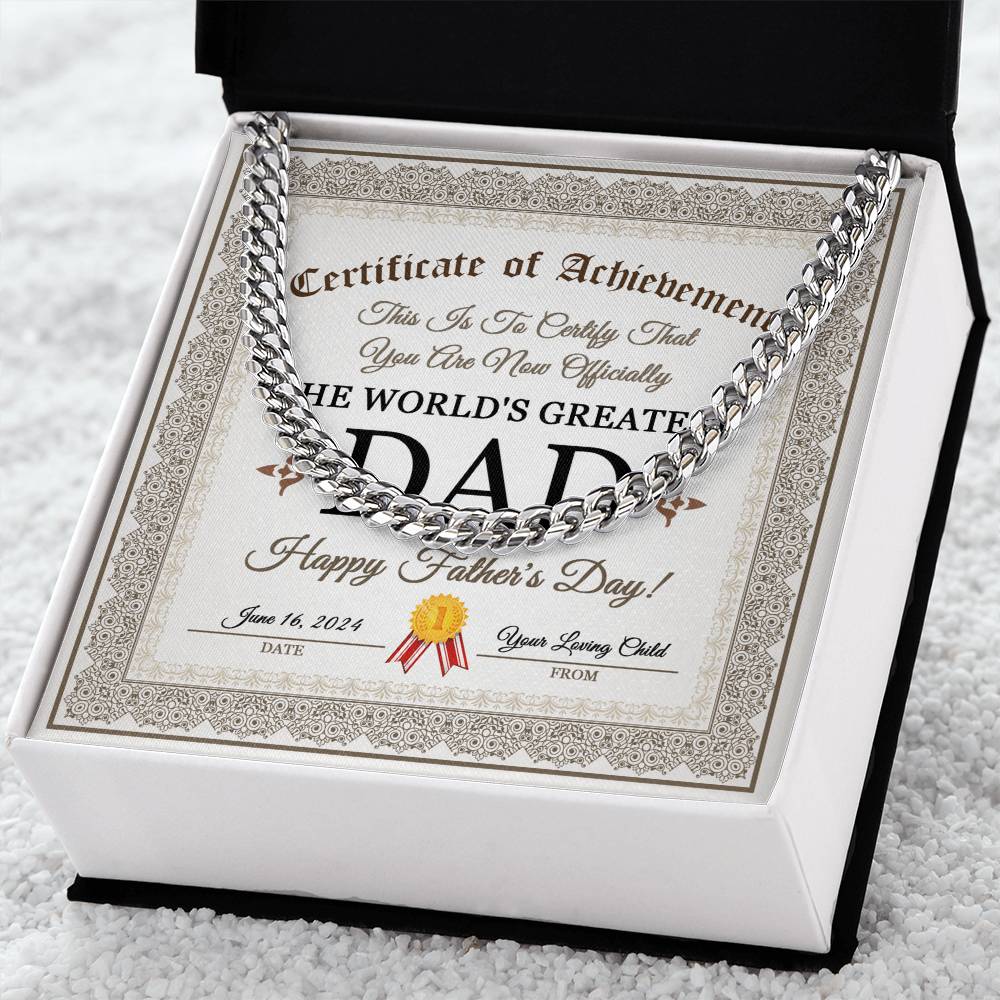 World's Greatest Dad - Cuban Link Chain - Real Rad Boutique