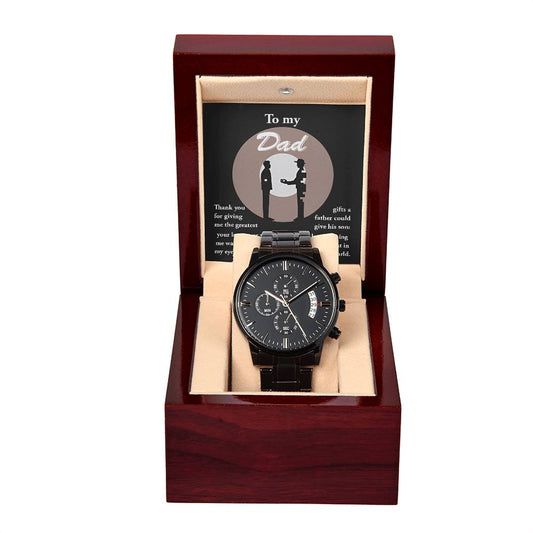 Your Love is the Greatest Gift - Black Chronograph Watch - Real Rad Boutique