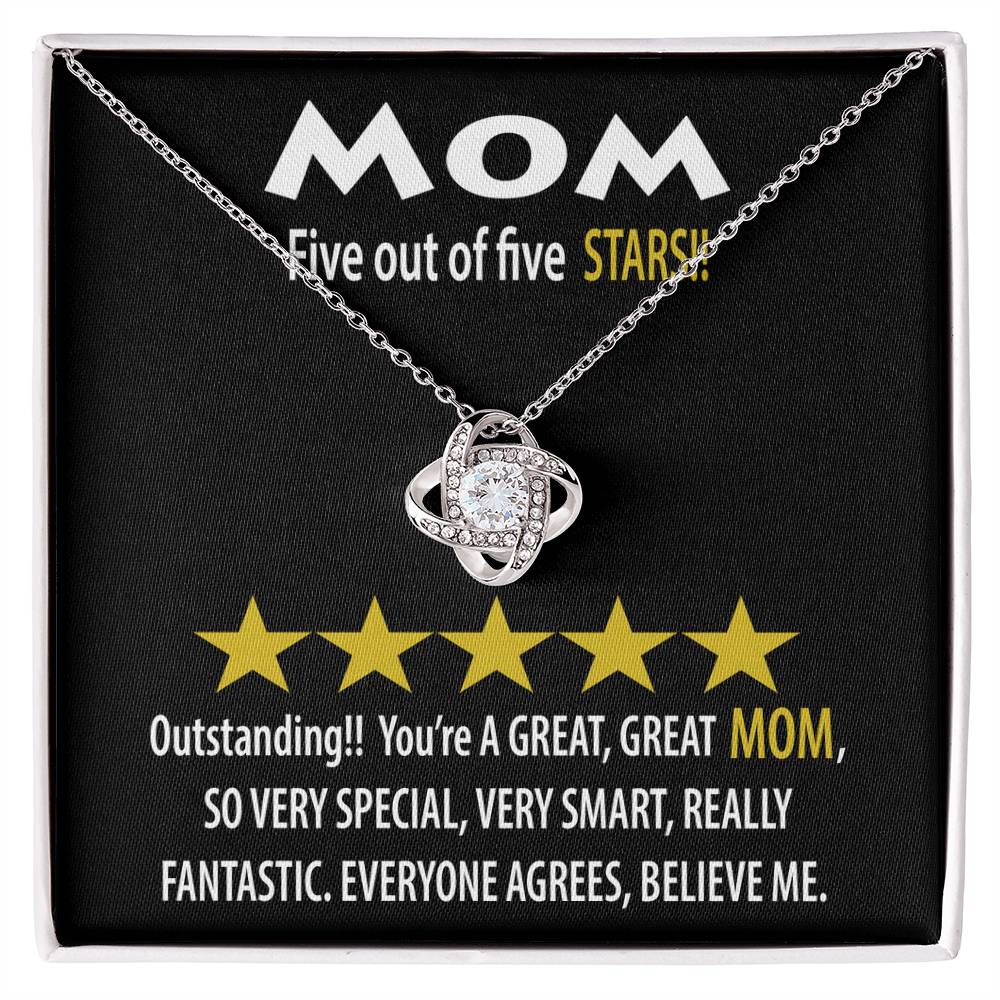 You're a Great Mom Appreciation Card - Love Knot Necklace - Real Rad Boutique