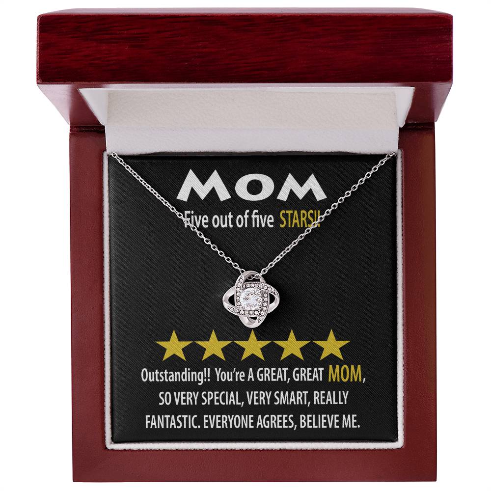 You're a Great Mom Appreciation Card - Love Knot Necklace - Real Rad Boutique