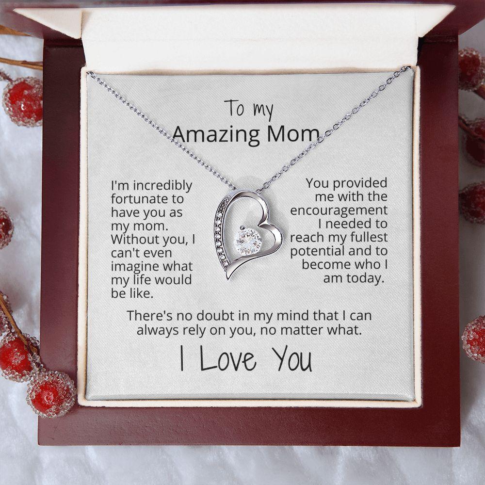 'Amazing Mom' Forever Love Necklace - Real Rad Boutique