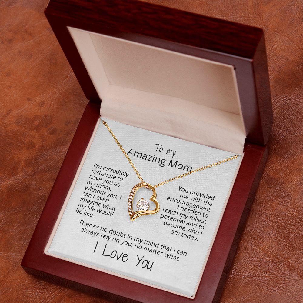 'Amazing Mom' Forever Love Necklace - Real Rad Boutique