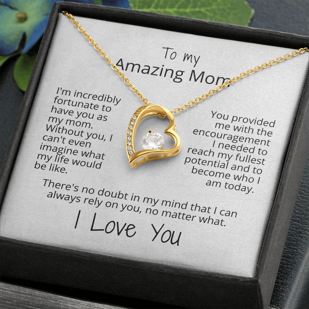 'Amazing Mom' Forever Love Necklace - Real Rad Boutique