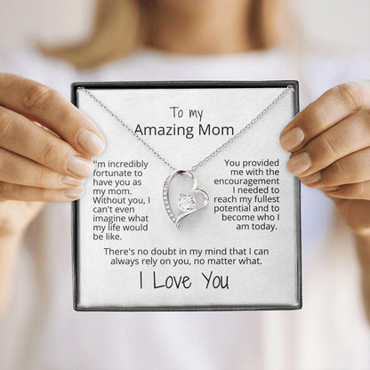 'Amazing Mom' Forever Love Necklace - Real Rad Boutique