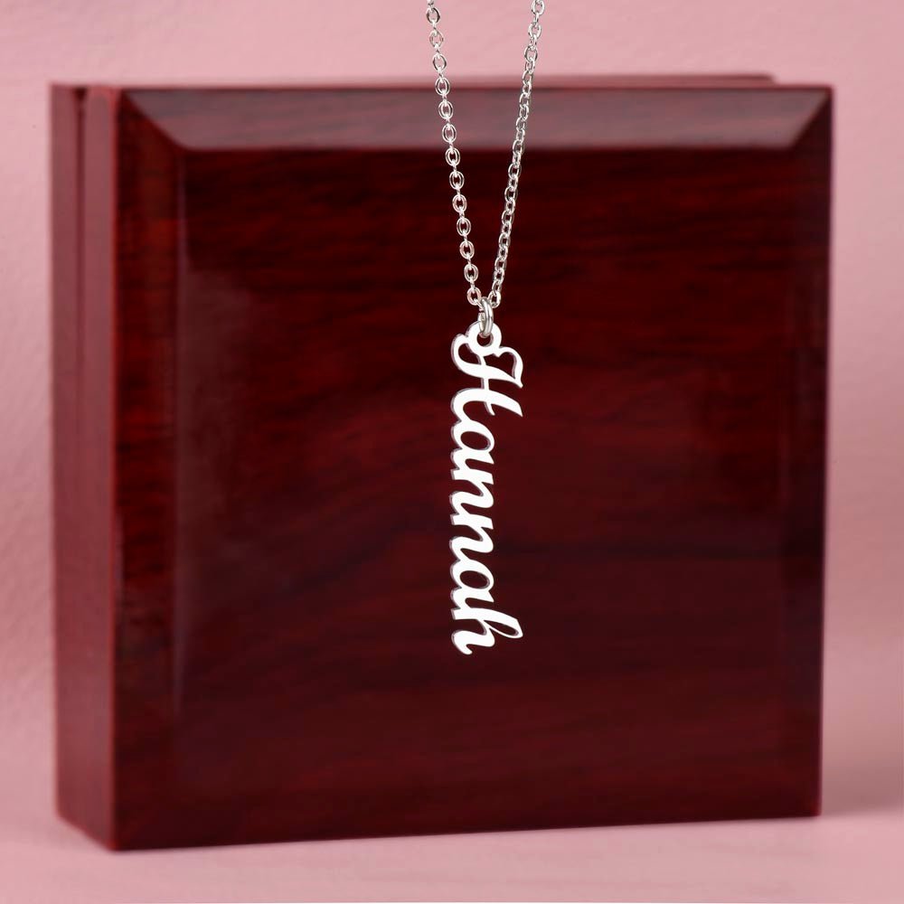 'Amazing Mom' Vertical Name Necklace - Real Rad Boutique