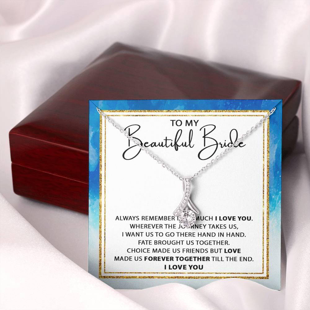 'Beautiful Bride Hand-In-Hand' Alluring Beauty Necklace - Real Rad Boutique