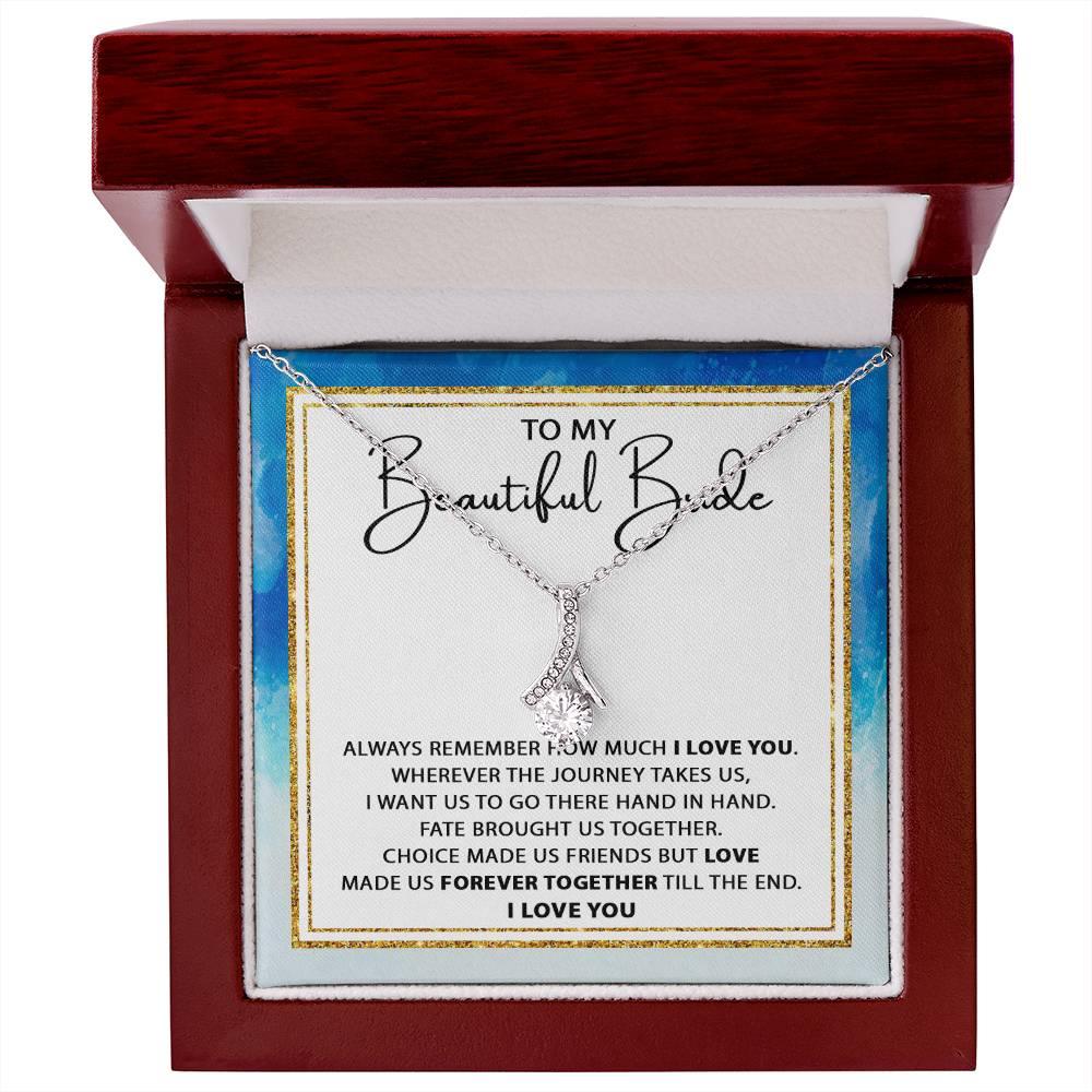 'Beautiful Bride Hand-In-Hand' Alluring Beauty Necklace - Real Rad Boutique