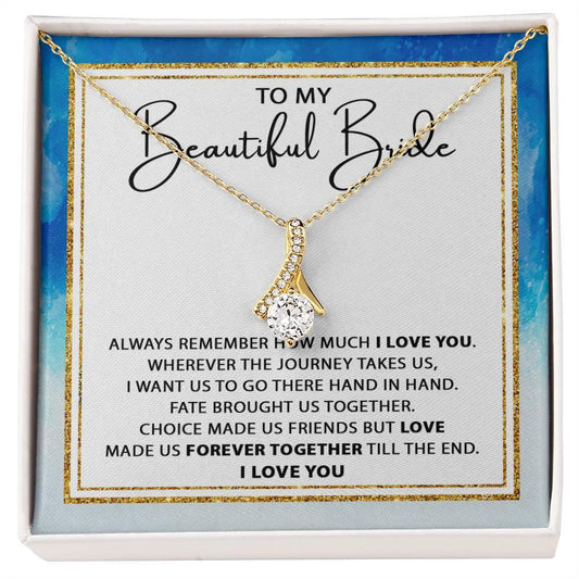 'Beautiful Bride Hand-In-Hand' Alluring Beauty Necklace - Real Rad Boutique