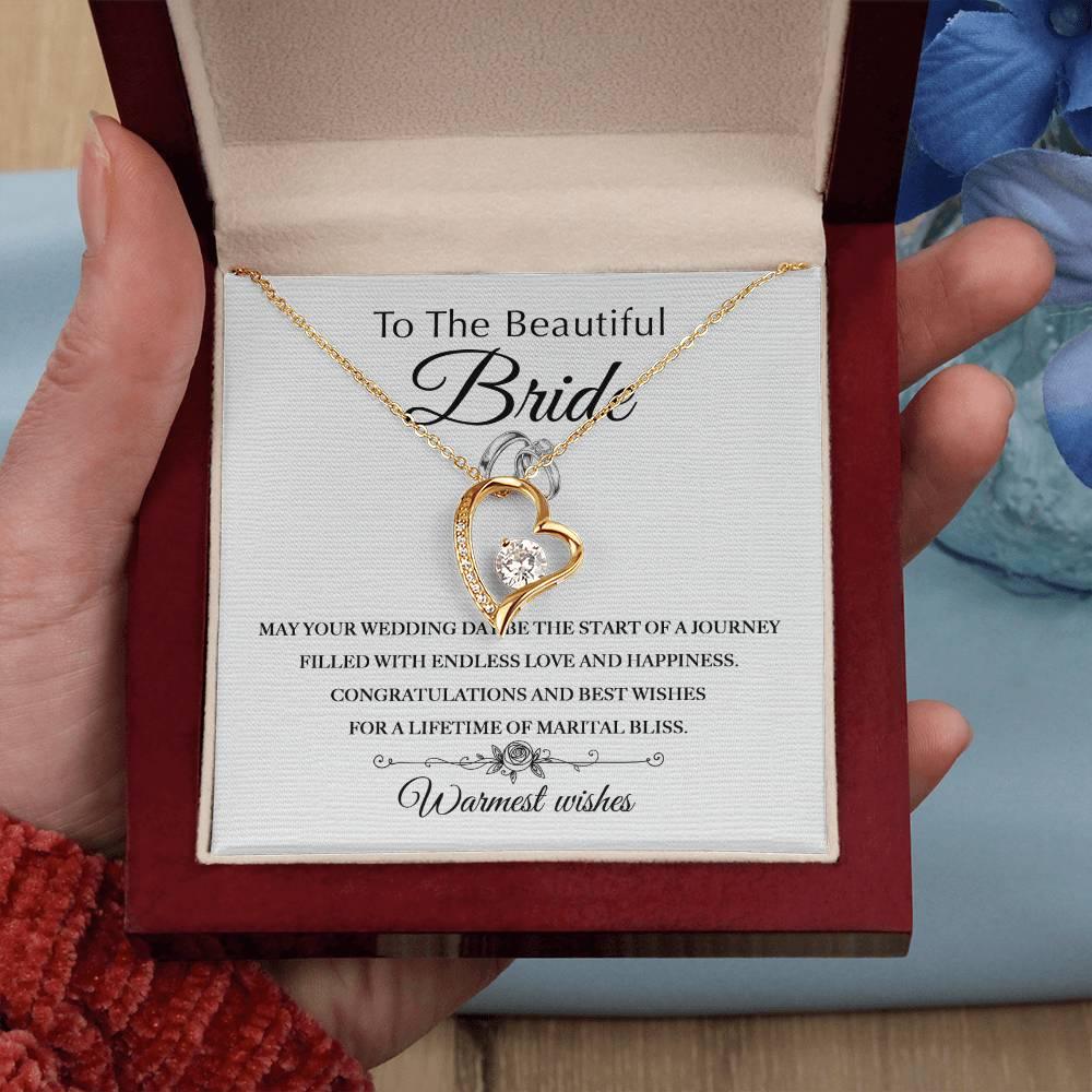 'Beautiful Bride Warmest Wishes' Forever Love Necklace - Real Rad Boutique