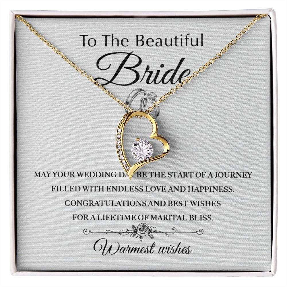 'Beautiful Bride Warmest Wishes' Forever Love Necklace - Real Rad Boutique