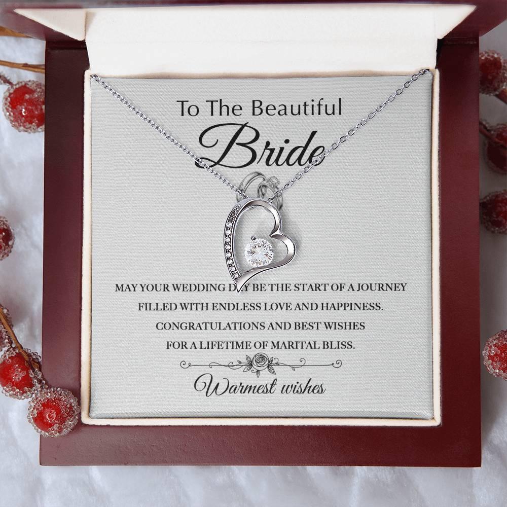 'Beautiful Bride Warmest Wishes' Forever Love Necklace - Real Rad Boutique