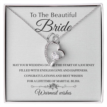 'Beautiful Bride Warmest Wishes' Forever Love Necklace - Real Rad Boutique